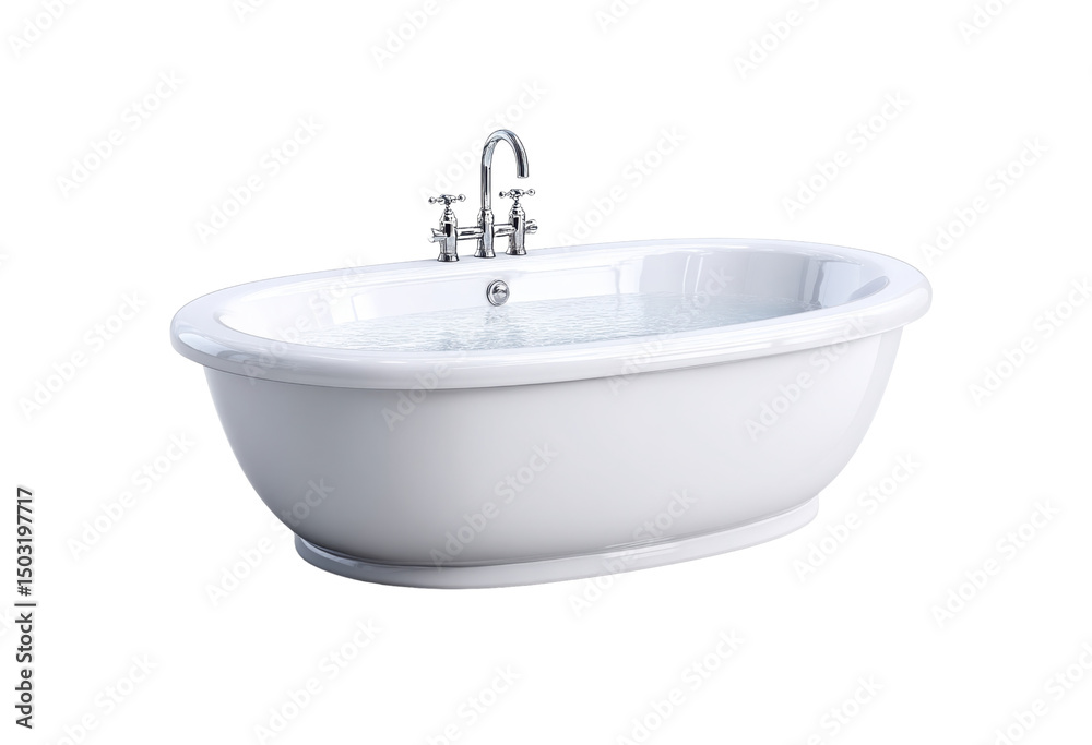 Fototapeta premium Bathtub isolated on transparent background 