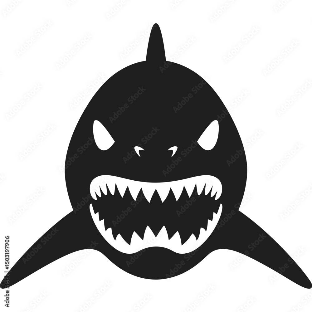 Naklejka premium Predator Shark Attack Icon