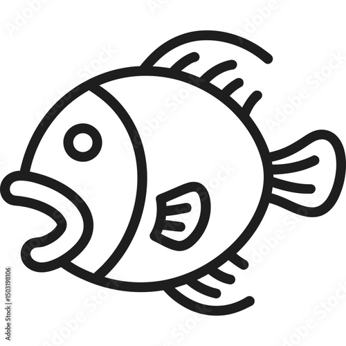 Fish Swimming Underwater Icon