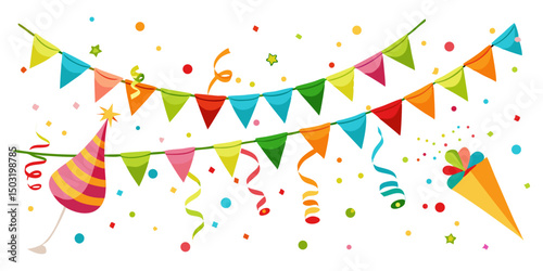 colorful party streamers