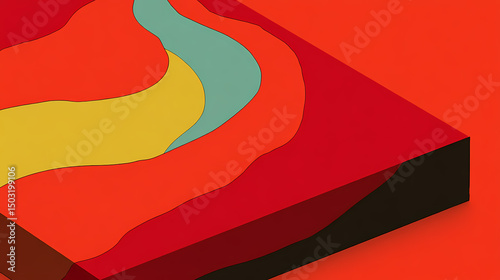 a gradient with bold cyan blending into warm coral, designed for a fresh and engaging presentation layout. bold layout. Illustration