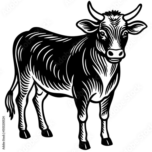 Isolated cartoon zebra with black and white stripes portraying wild animal safari wildlife