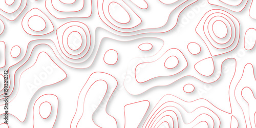 Abstract topographic contours map background, wave paper curved reliefs abstract background. geographic line map Modern design with topographic wavy pattern design for poster. vector illustration.	