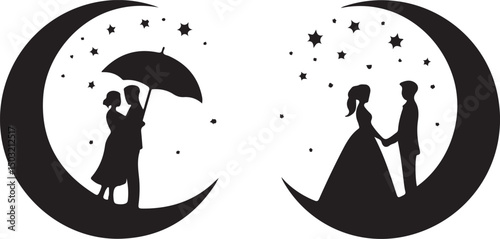 Bride and Groom Wedding Silhouette

Just Married Couple Vector Art

Elegant Wedding Moment Illustration

Romantic Bride & Groom Pose

Classic Wedding Couple Silhouette