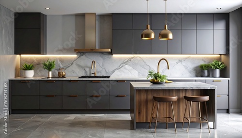 Sharp lines and modern materials make this kitchen a standout