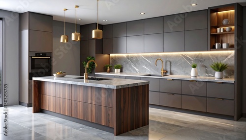 Sharp lines and modern materials make this kitchen a standout
