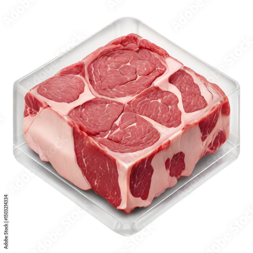 fresh raw meat isolated on transparent background