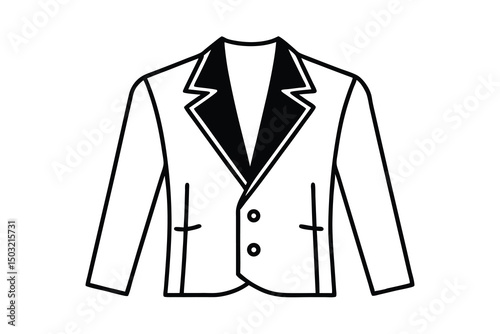Stylish mens black and white show jacket equestrian apparel