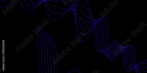 Abstract blue background with a glowing abstract waves. Abstract wave element for design. Digital frequency track equalizer, Futuristic background design. Long exposure, Light painting photography.