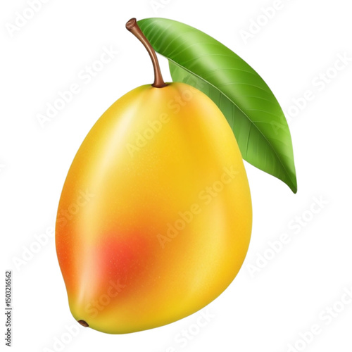 Mango fruit isolated on transparent background
