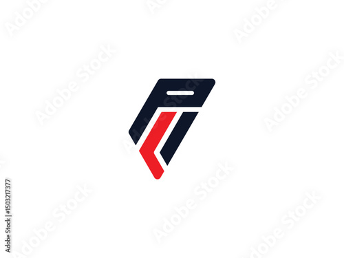 Initial letters LP logo icon. PL letter logo design vector with black and red colors. Abstract letter PL logotype logo design template.