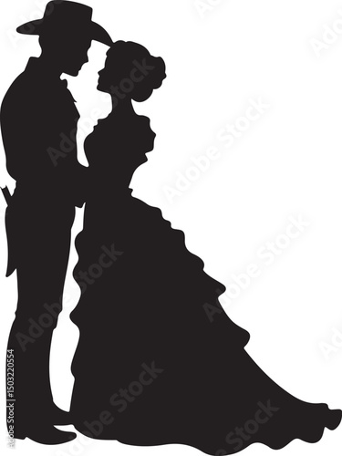 Bride and Groom Wedding Silhouette

Just Married Couple Vector Art

Elegant Wedding Moment Illustration

Romantic Bride & Groom Pose

Classic Wedding Couple Silhouette