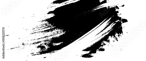 Vector grunge brush strokes texture rough black scratches for wallpaper design.