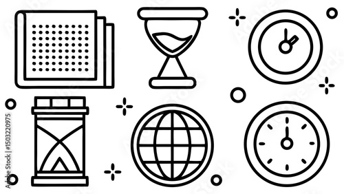 vector illustration of hourglass Vector icon illustration silhouette Graphics design image white background