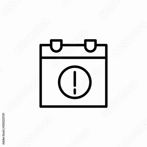 calendar alert icon sign vector