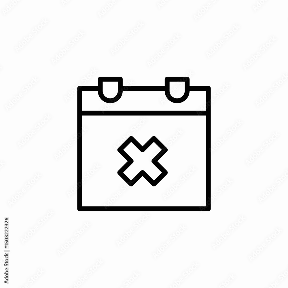 Obraz premium calendar delete icon sign vector