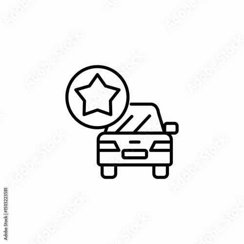 car star icon sign vector