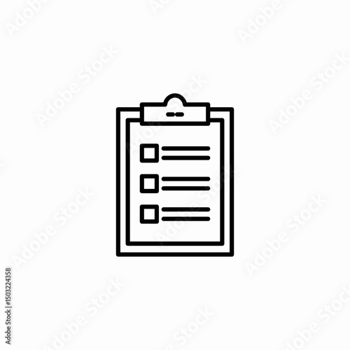 clipboard list icon sign vector