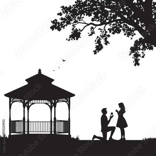 Bride and Groom Wedding Silhouette

Just Married Couple Vector Art

Elegant Wedding Moment Illustration

Romantic Bride & Groom Pose

Classic Wedding Couple Silhouette