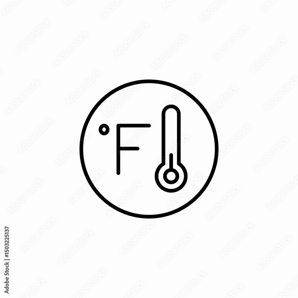 fahrenheit thermometer icon sign vector fahrenheit thermometer icon sign vector