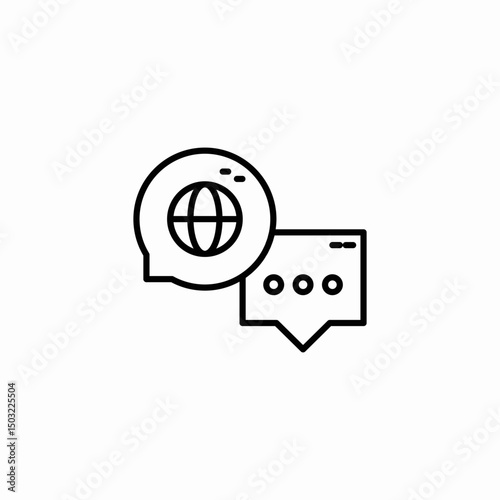 global chat icon sign vector
