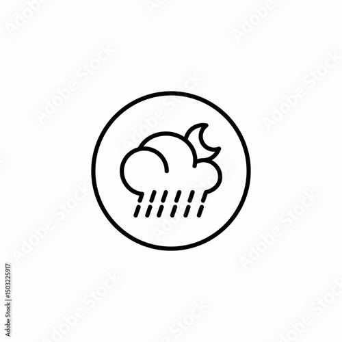heavy rain icon sign vector