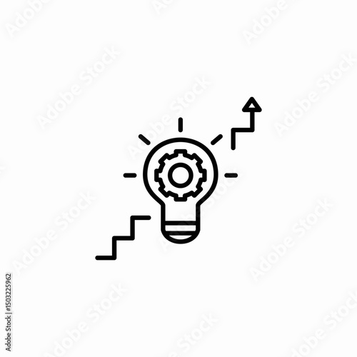 idea growth icon sign vector
