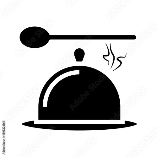 Restaurant glyph icon for dining, perfect for hospitality or menu visuals.