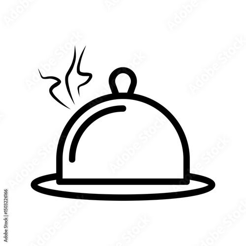 Restaurant outline icon for dining, ideal for hospitality or menu design.