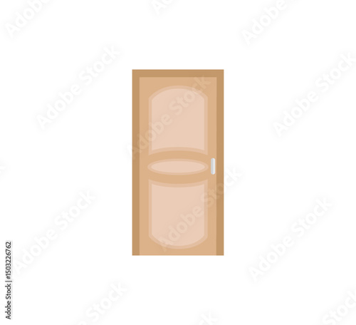 open door isolated on white background