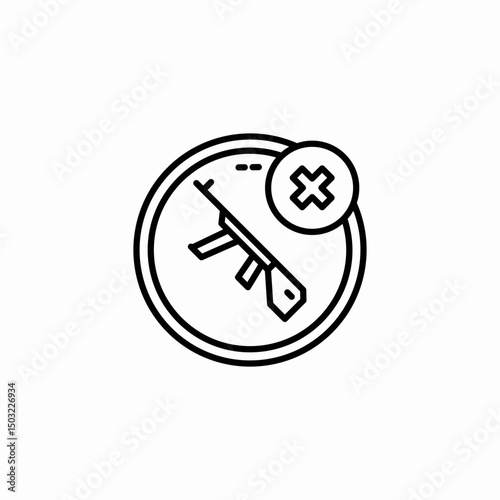 no weapons icon sign vector