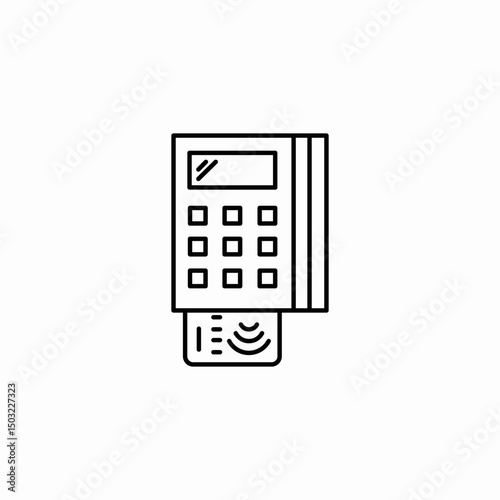 payment terminal icon sign vector