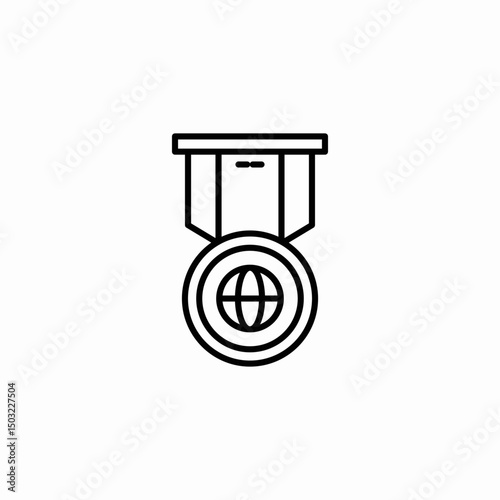 peace medal icon sign vector