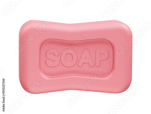 Soap bar icon 3d rendering illustration