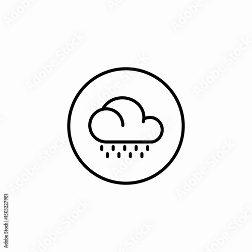 rain cloud icon sign vector