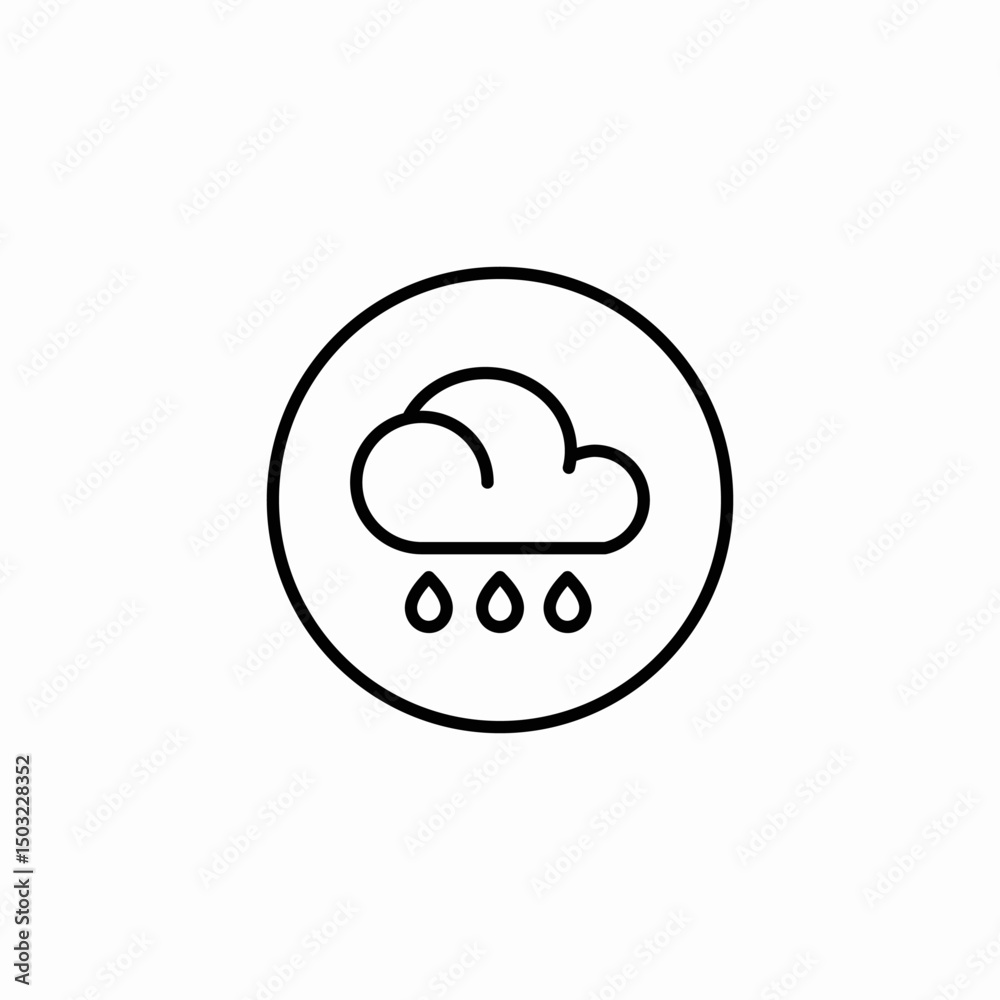scattered rain icon sign vector scattered rain icon sign vector