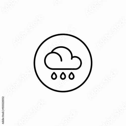 scattered rain icon sign vector