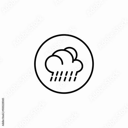scattered showers icon sign vector