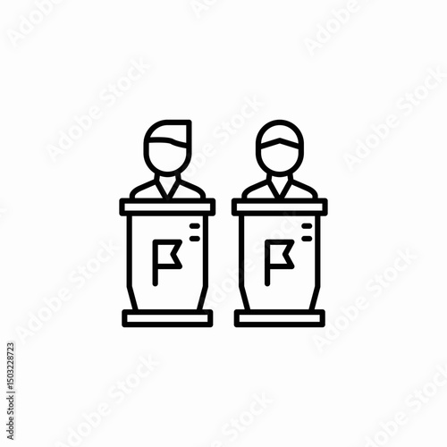speaker podium icon sign vector