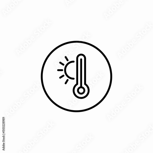 sunny thermometer icon sign vector
