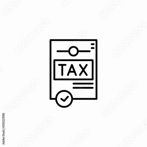 tax form icon sign vector
