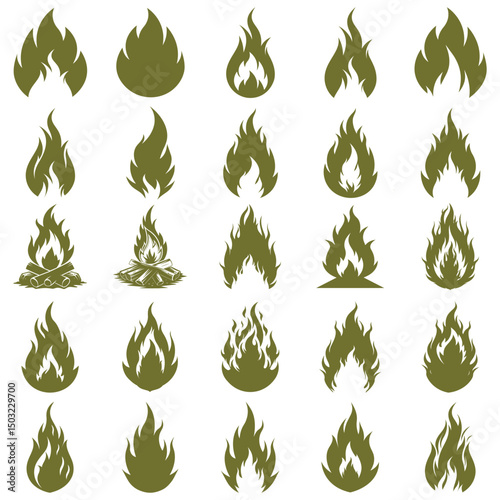 fire icons , fire icons set