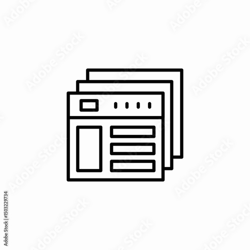 webpage design icon sign vector