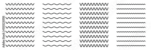 Wave lines pattern with ripples and squiggly strokes EPS 10 ..  