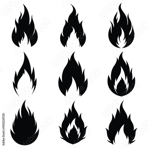 fire icons , fire icons set
