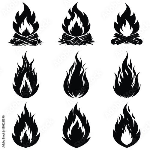fire icons , fire icons set