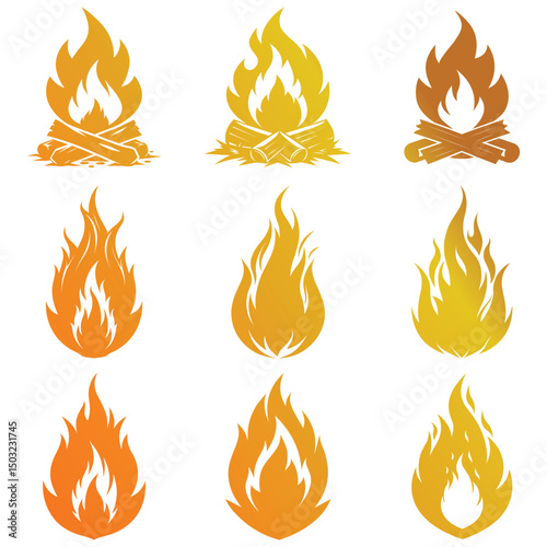 fire icons , fire icons set