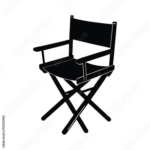 silhouette of a traditional director chair 