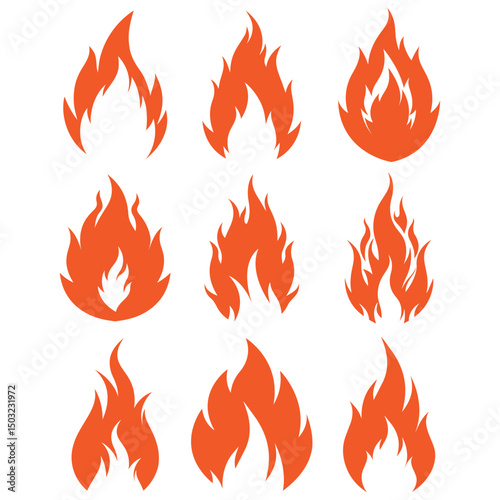 fire icons , fire icons set