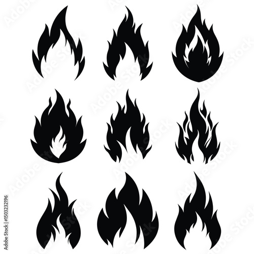 fire icons , fire icons set